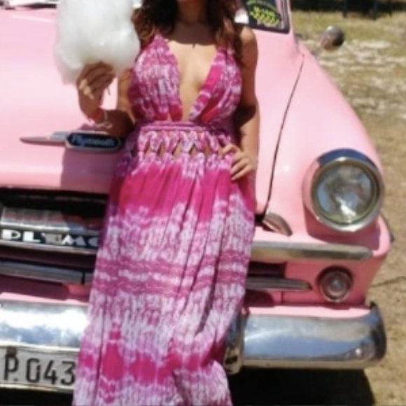 Knot Waist Chiffon Maxi Dress - Picture 4 of 5